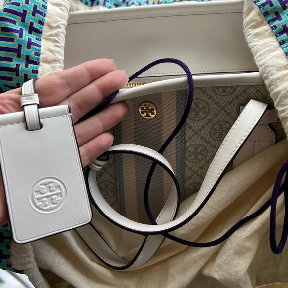 TORY BURCH Gemini Link Canvas Tote- New Ivory Gemini Link - Picture 6 of 14